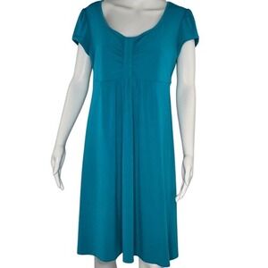 Chadwicks Turquoise Cap Sleeve Dress‎